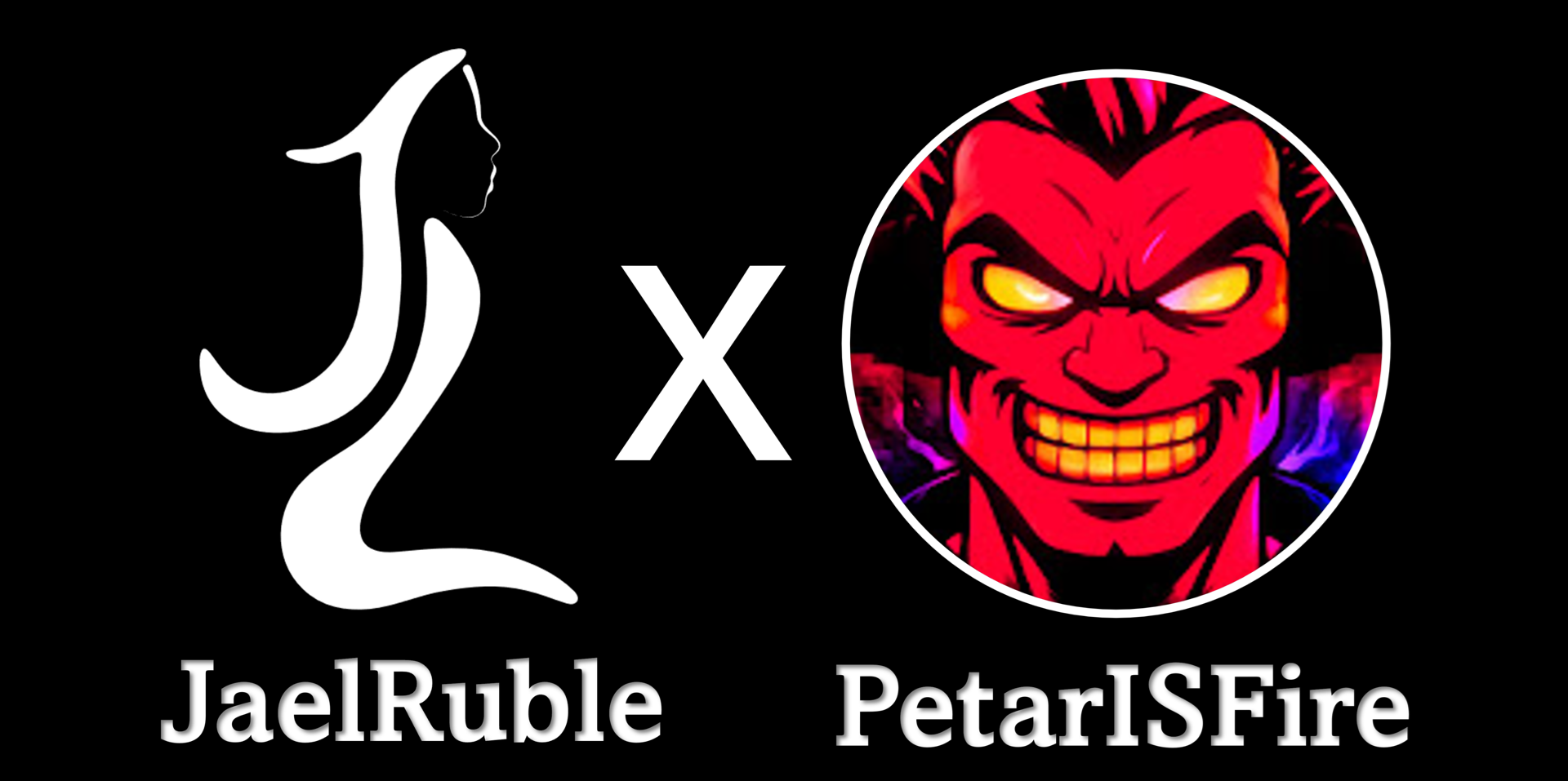 JaelRuble × PetarISFire collaboration logo